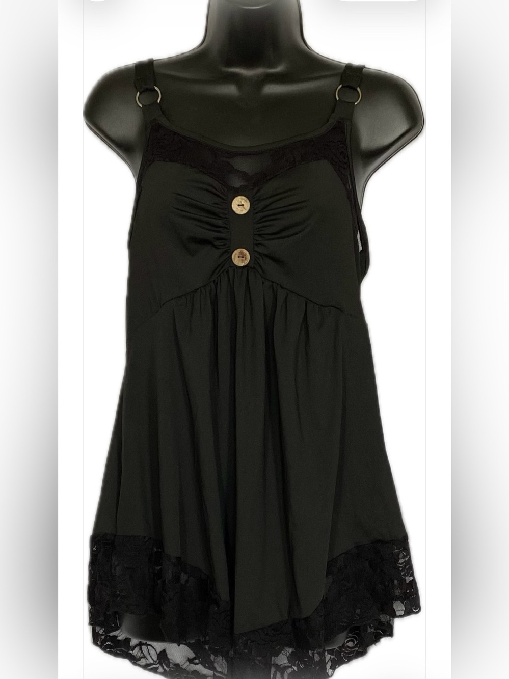 DressFo BLK  Slip-over Nightgown, M *P1088